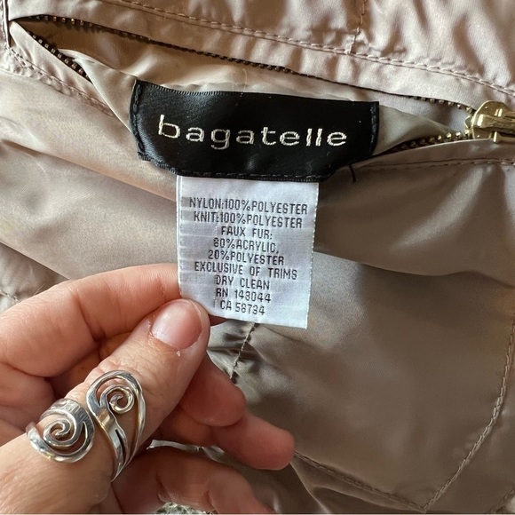 Bagatelle Reversible Faux Fur/Stretch Knit Quilted Puffer Zip Up Vest Size M - Picture 2 of 7